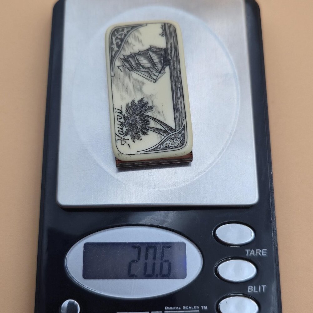 Hawaii Palm Tree And Ship Money Clip B787 - Picture 6 of 6